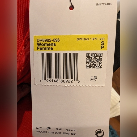 Rare Nike Air Woman's oversized heavy cotton t shirt Sz S fits M/L - Picture 10 of 10